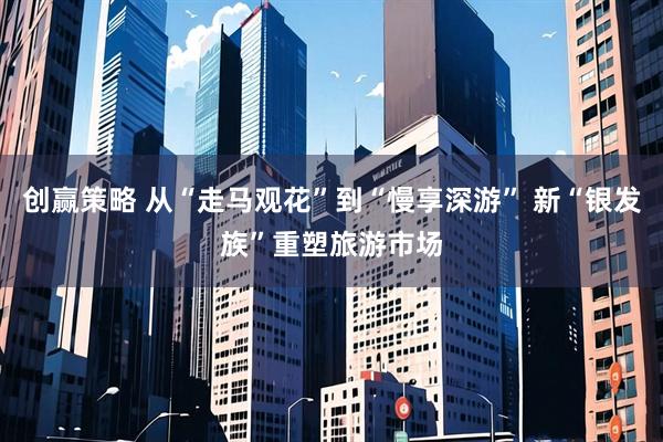 创赢策略 从“走马观花”到“慢享深游” 新“银发族”重塑旅游市场